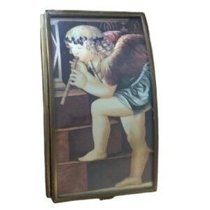 Vintage Via Vermont Angel Playing The Magic Flute Music Jewelry Trinket Box